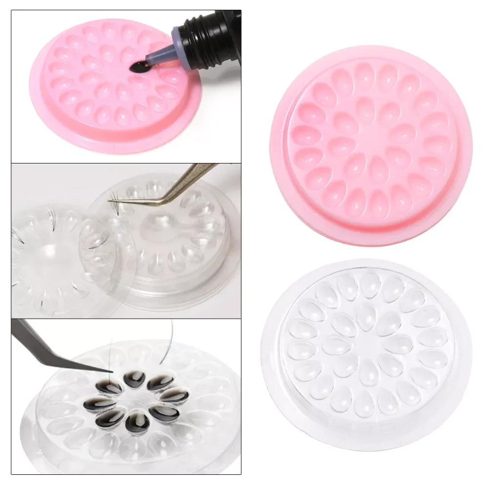 

NEW IN eyelash extension tools Glue Holder lashes accessories Extension Pallet Pads Plastic Gasket For Eyelash Extensions