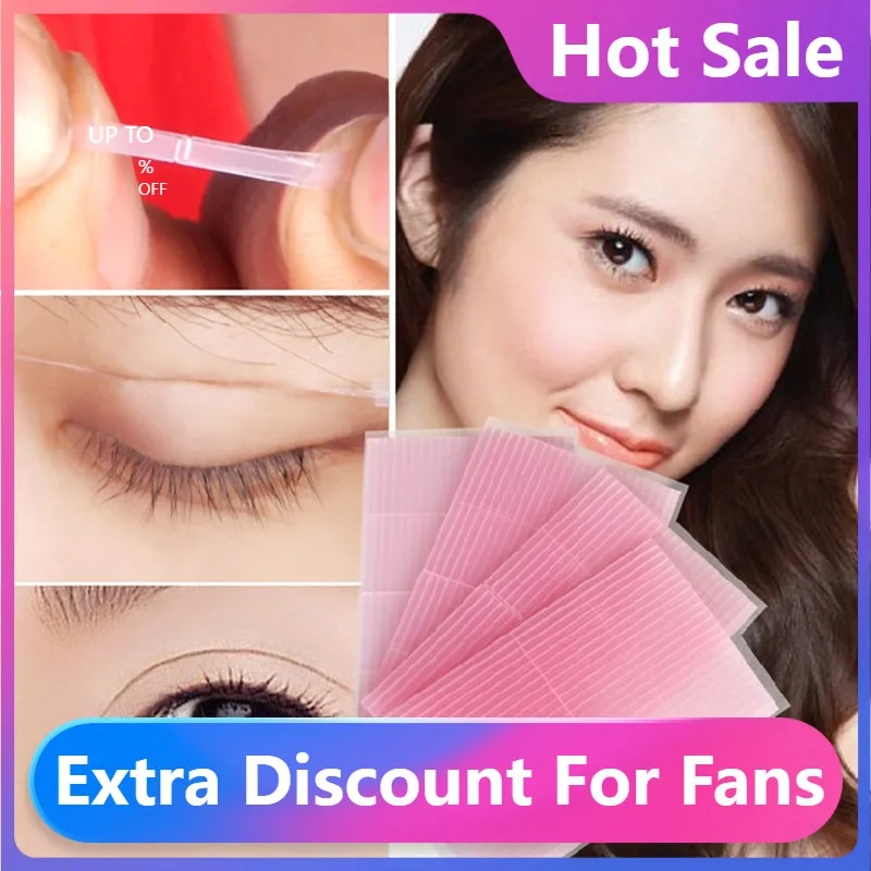 

Новинка, модная невидимая Двусторонняя лента для век, 52 пары, волшебные наклейки для век, инструмент для красоты, самоклеящаяся натуральная ...