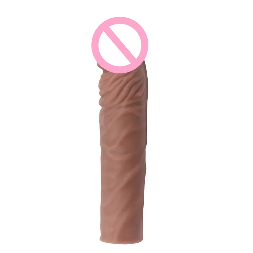 

Реалистичный рукав для пениса 20 см, увеличивающий мужской t-удлинитель, усилитель, многоразовые презервативы, фаллоимитатор для задержки эякуляции, рукав для пениса, секс-игрушки для мужчин