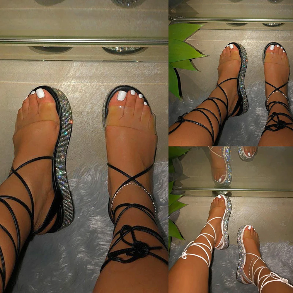 Сандалии женские на толстой подошве Босоножки с открытым носком Повседневная