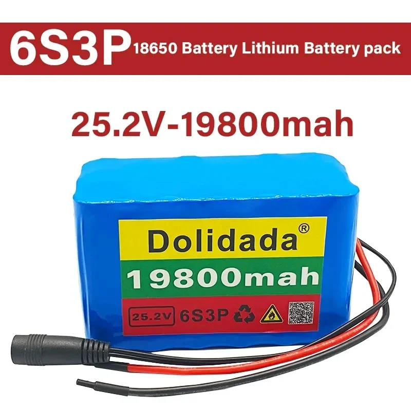

New 6s3p 24V 18650 Li Ion Battery 25.2 V 19800 MAH E-bike, Moped / Electric / Li Ion Battery Pack with Charger for Sale