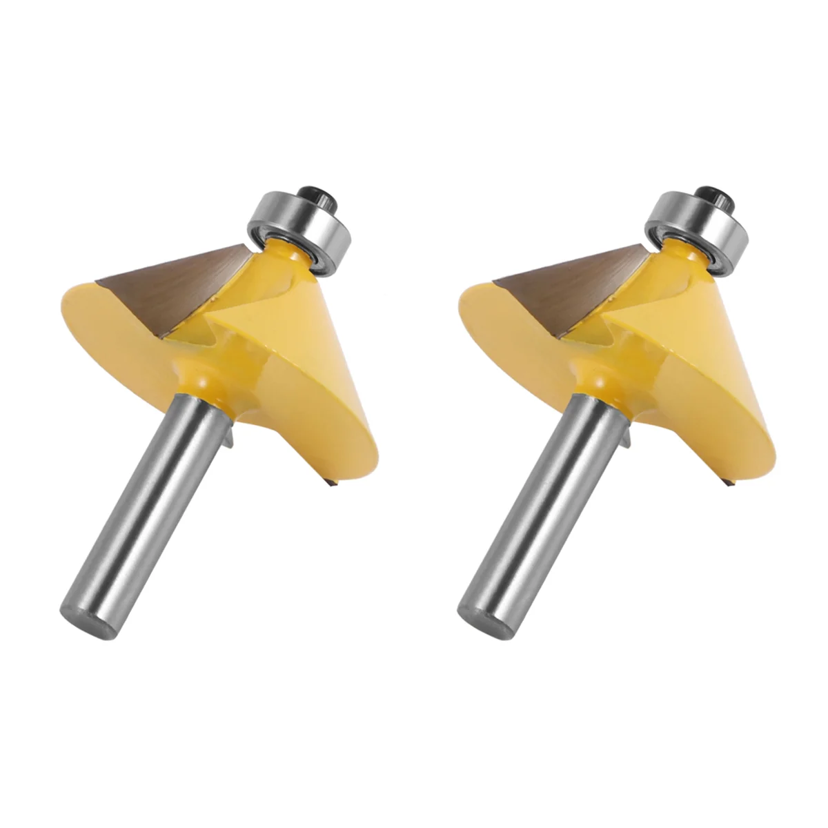 

2Pc 8mm 45 Degree Chamfer&Bevel Edging Router Bit Wood Cutting Tool Woodworking Router Bits
