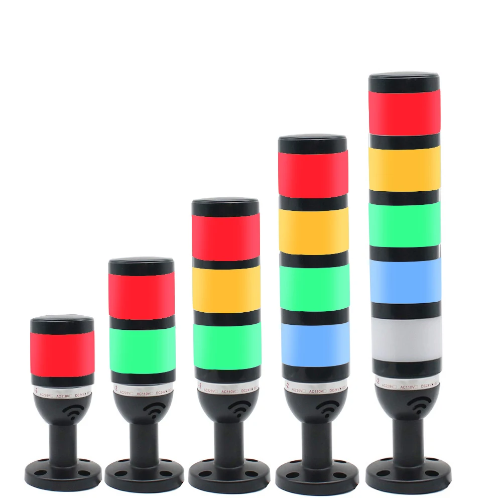 

SMGJ5 New multifunctional LED rotary industrial signal tower warning light alarm device 12V 24 V 110 V 220 V 1 ~ 5 optional