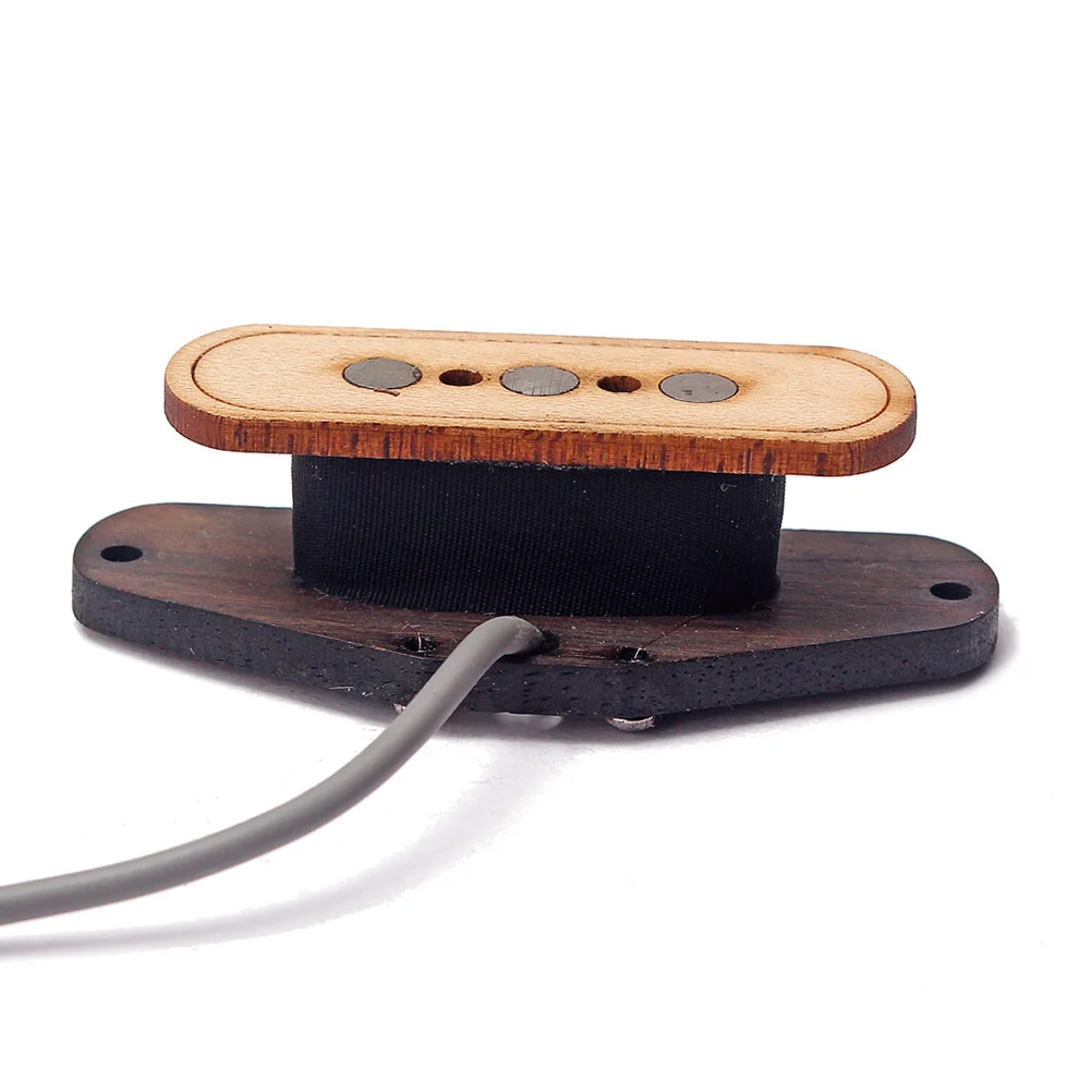 

Maple Wood Three-string 3-Pole Cigar Box Soundhole Guitar Pickup Replace Music Accessories GMB501 Light Brown