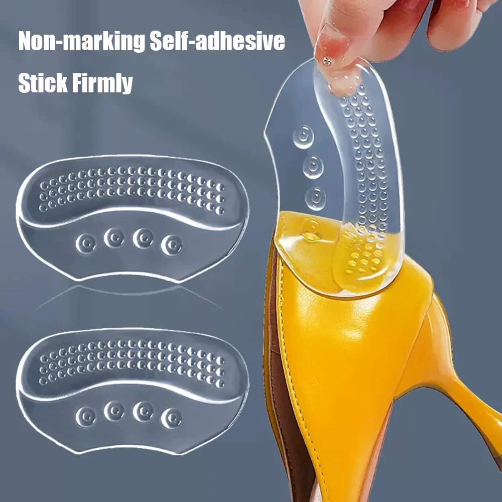Silicone Heel Foot Pads for Shoes Women High Heels Insert Liner Grips Shoe Size Adjuster Antiwear Feet Heel Protector Stickers