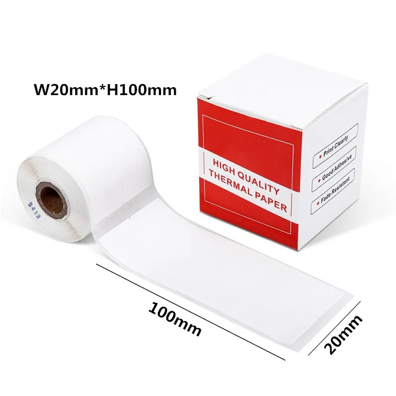 Белая наклейка термоэтикетка 20*100 мм подходит для принтера M110/M200/M220 |
