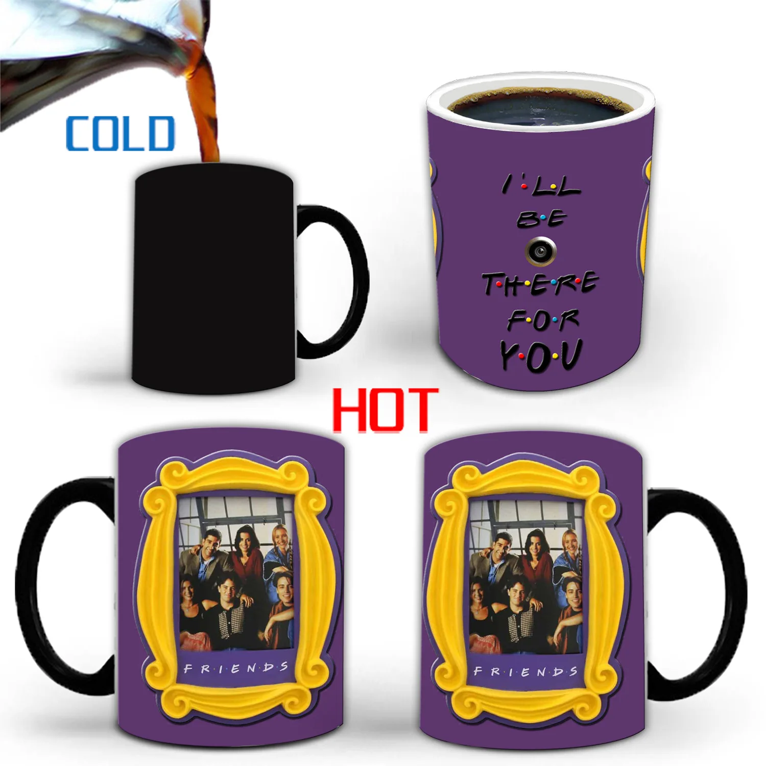 

TV Show Friends Cups Central Perk Coffee Mug Home Decal Ceramic Pivot Mugen Cocoa Tea Art Tableware Drinkware Coffeeware Teaware