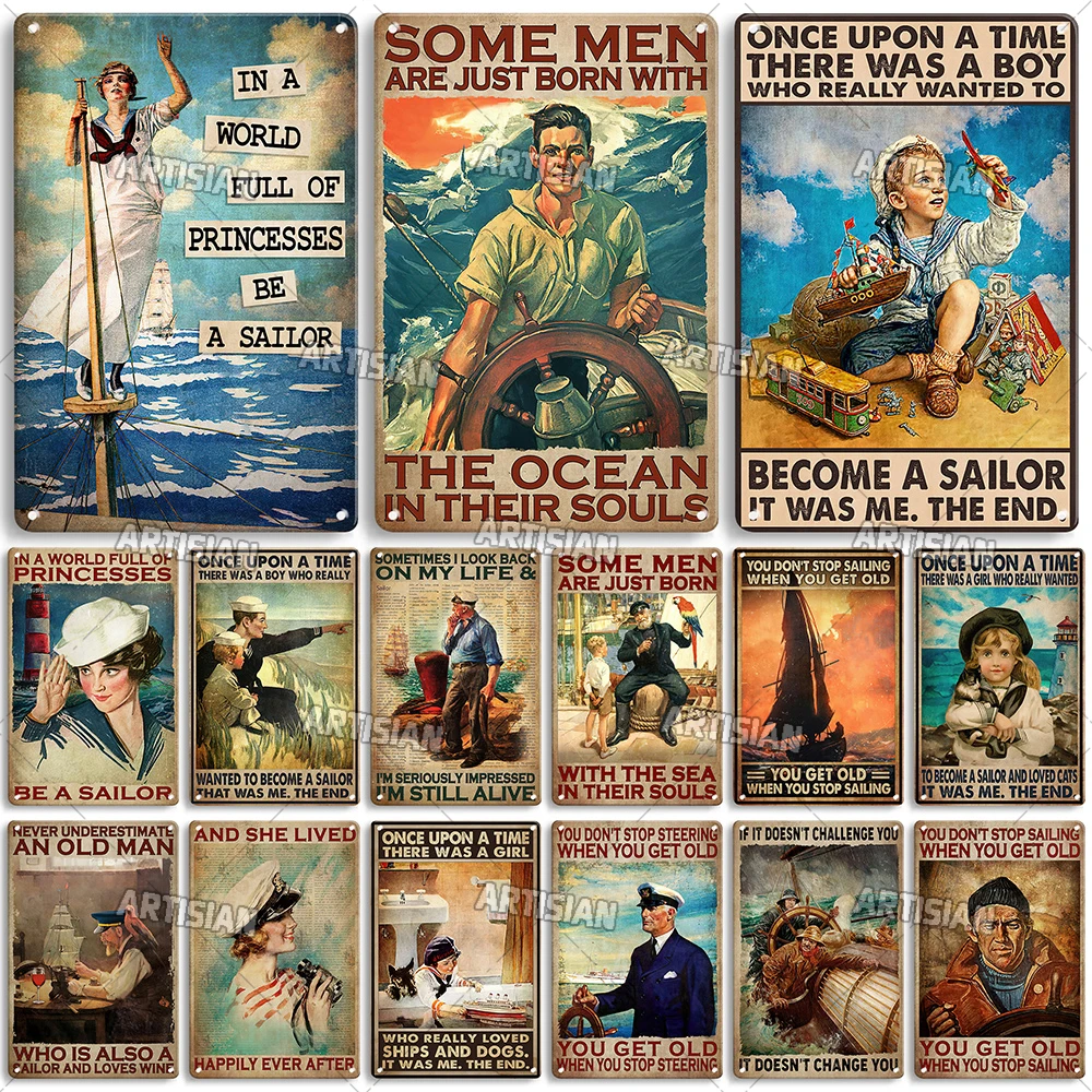 

Винтажная декоративная Матросская пластина, классический металлический жестяной знак, искусство, металлическая табличка, мужская пещера, ...