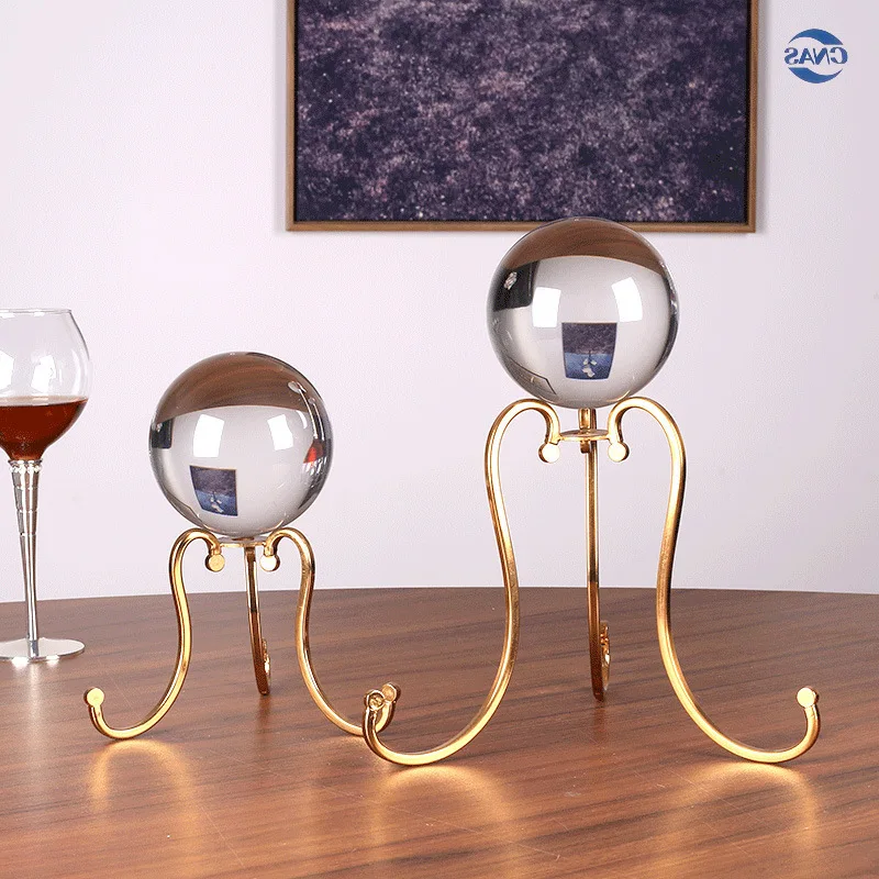 

European Modern style crystal ball ornaments creative fashion home decoration model living room metal crafts