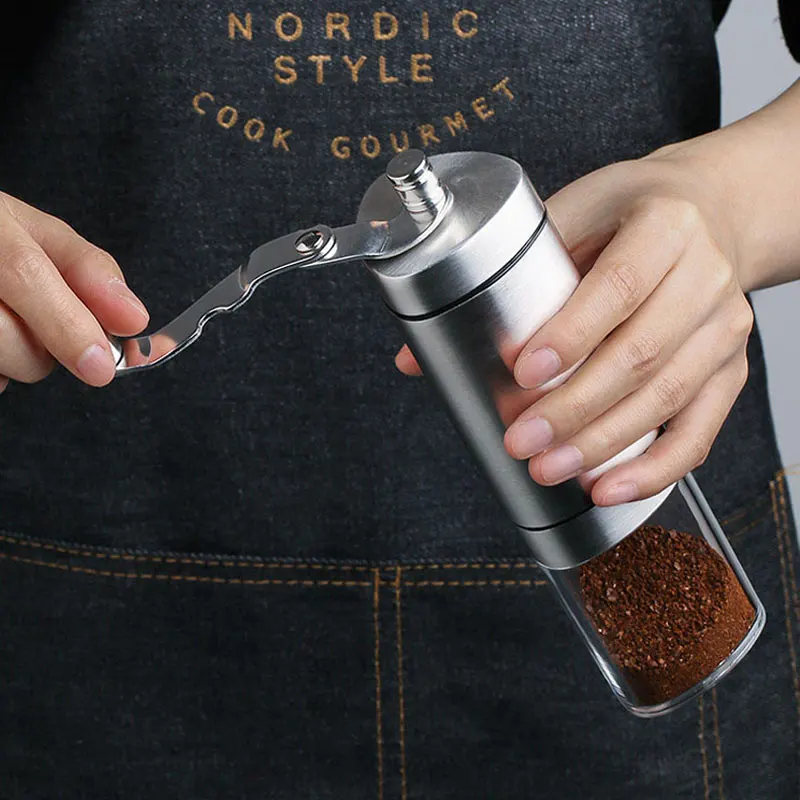 

Hand Manual Coffee Portable Grinder Adjustable Ceramic Coffee Bean Mill Stainless Steel Kitchen Mills Tools