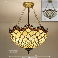 tiffany mediterranean stained glass pendant lights vintage hanging lamp for dining room kitchen light fixtures home art decor