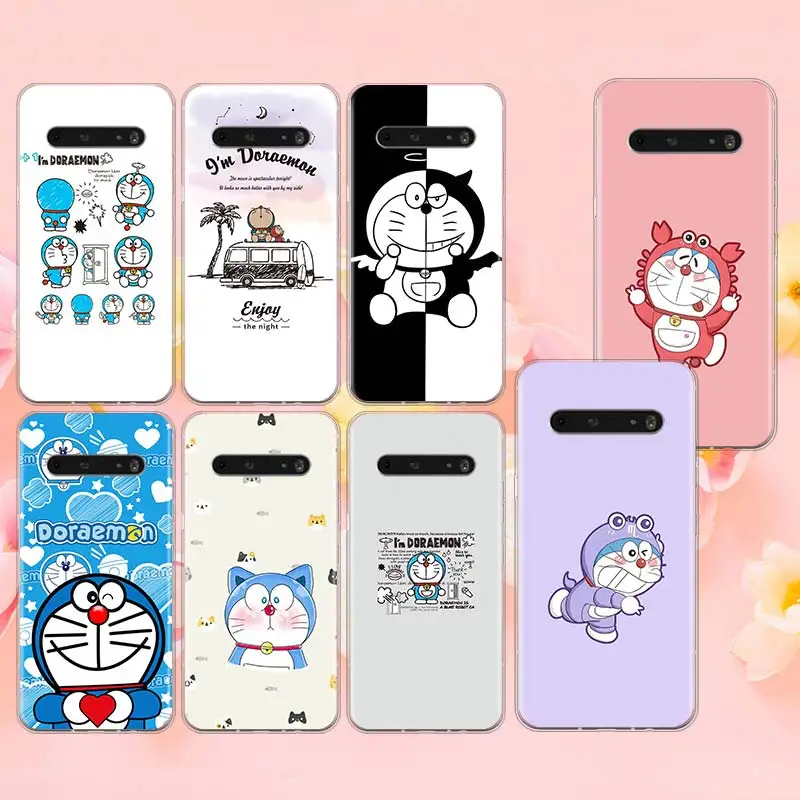 

Cartoon Cute Doraemon For LG K92 K22 K71 K61 K51S K41S K50S Q60 V60 V50S V50 V40 V30 G8 X G8S ThinQ Transparent Phone Case