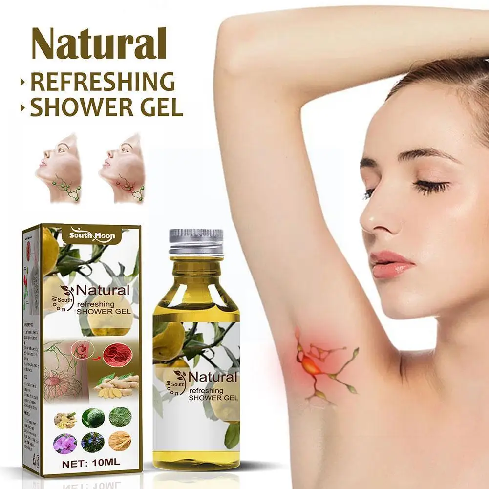 

1pc 10ml Lymph Drainage Herbal Body Wash Herbal Body Slim Fat Essence Wash Body Keep Reduce Whitening Ginger Improves Skin G3e3