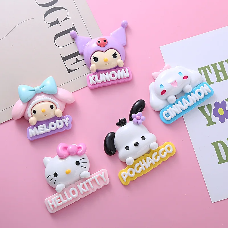 

Домашние аксессуары Hello Kitty, украшение для телефона, наклейка для холодильника, аксессуары из смолы, заколка для волос