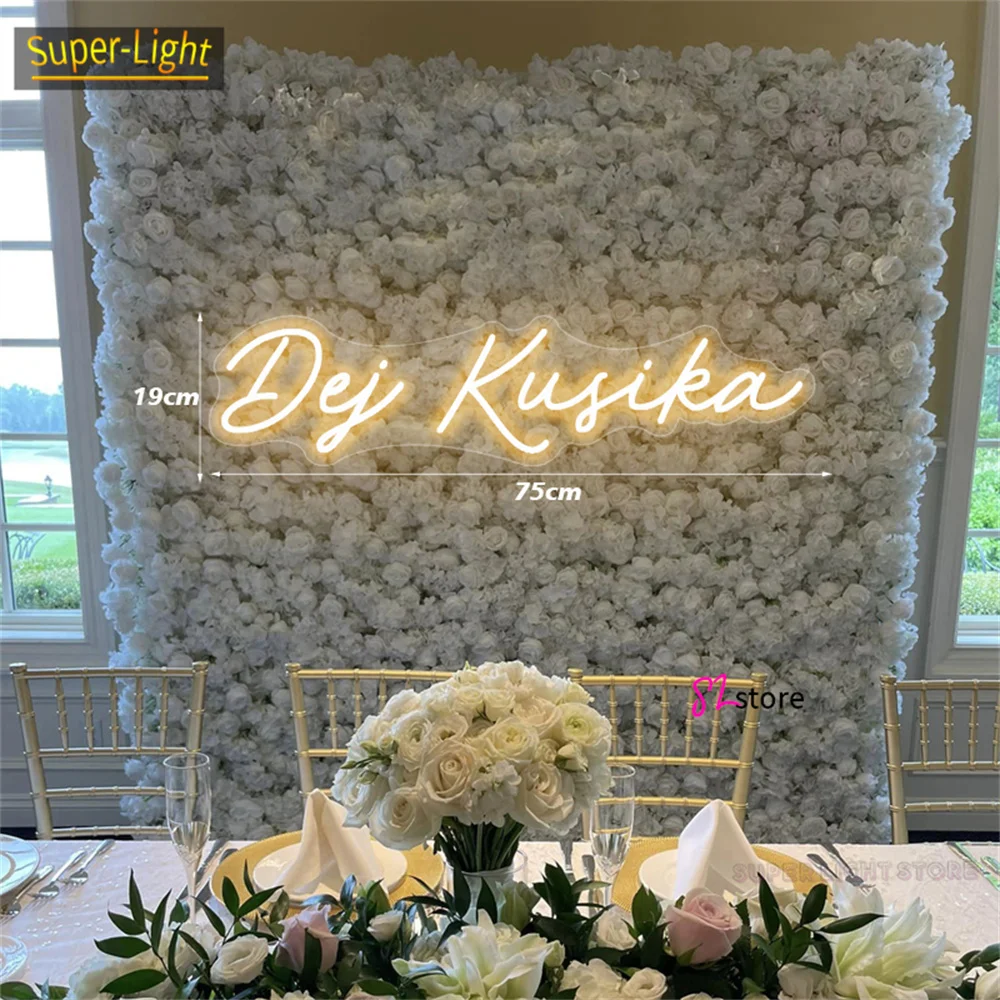 Детская неоновая вывеска 75 см индивидуальное украшение для комнаты свадебной