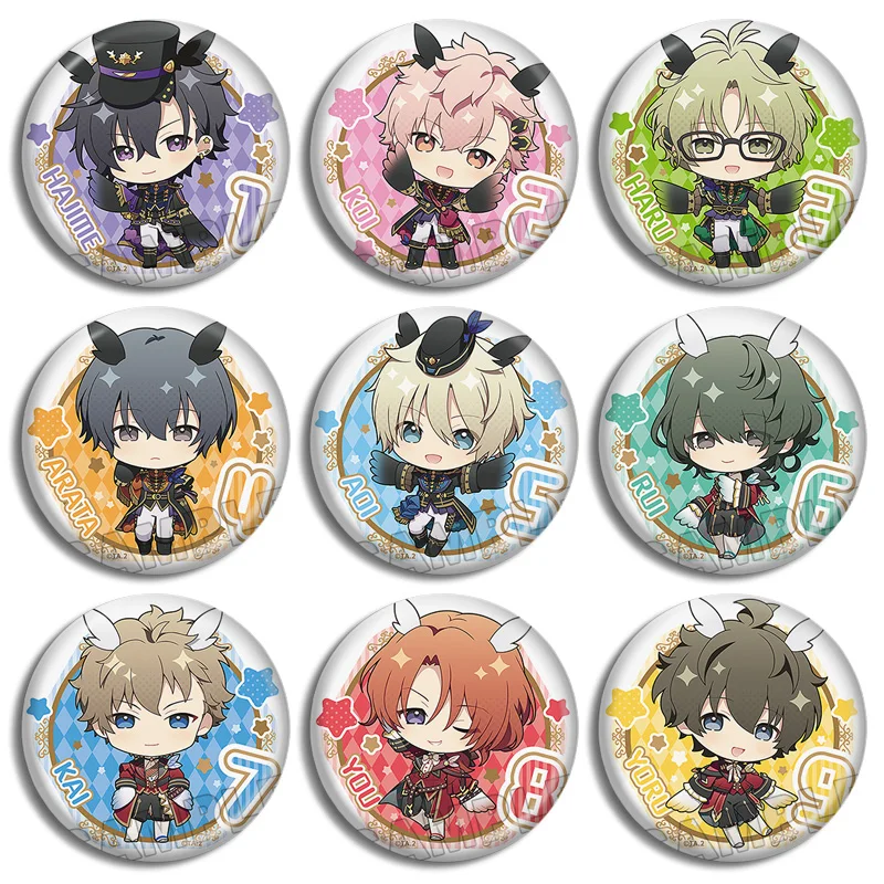 

Косплей-персонаж из аниме «THE нимация 2», SHIMOTSUKI SHUN MUTSUKI HAJIME RUI MINADUKI SHIWASU KAKERU, акриловый значок