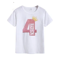 girls personalised birthday crown tshirt 4y 5y name clothes 4 6y birthday girl shirt kids fashion birthday gift toddler tops