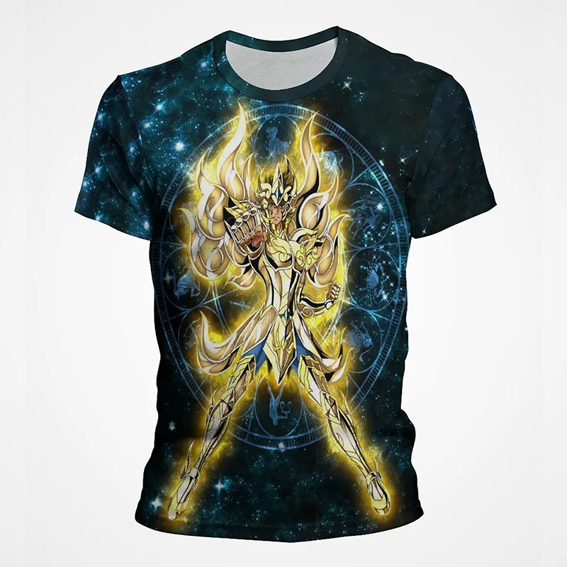 

Summer Anime 3D Printed T Shirts Men Women Saint Seiya Streetwear T-shirts Oversized Harajuku Casual Tops Boy Girl Kids Clothes