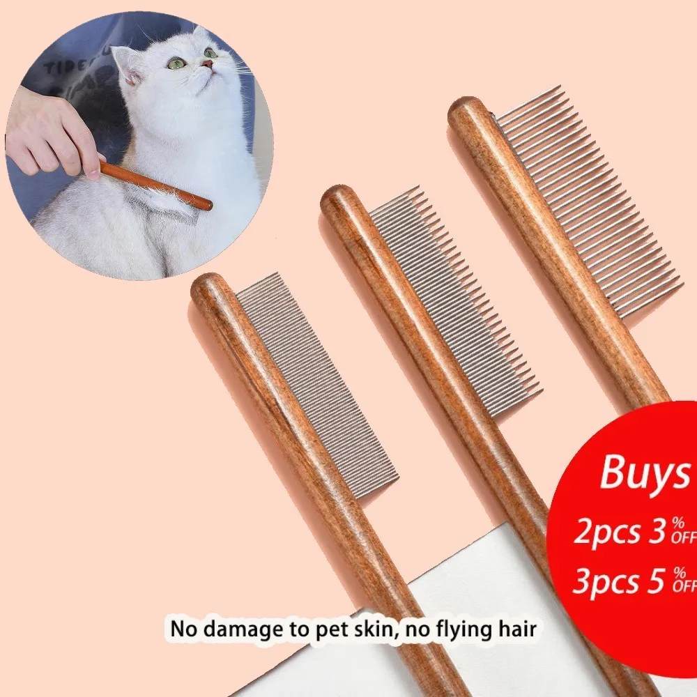 

Pet Flea Comb Cat Dog Comb for Fleas Ticks Removal Tools Stainless Steel Grooming Brush For matted Long Short Hair Pets Products