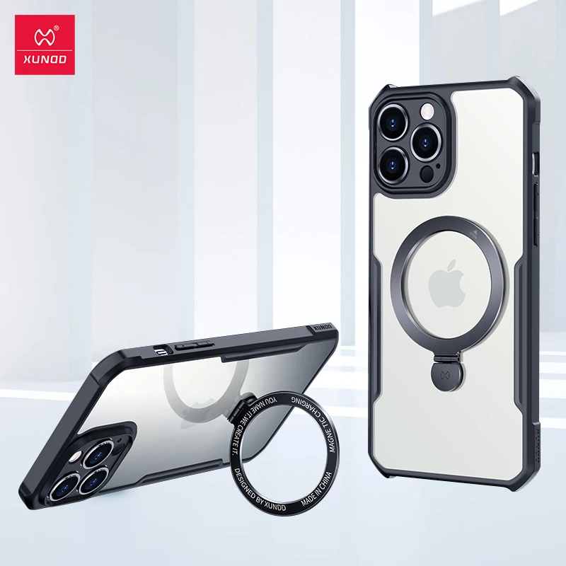 

Xundd For iPhone 15 Pro Max Magnetic Holder Case For iPhone 15 Plus Stand Phone Cover Shockproof Protective Cases For Magsafe