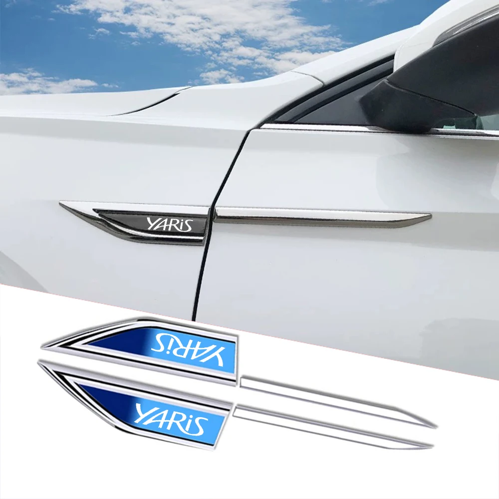 2 шт. защитные металлические наклейки на боковые крылья кузова автомобиля