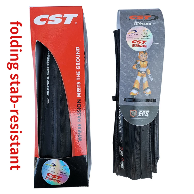 

CST CONQUISTARE road bicycle tire C1761 steel tire 700cx23c 25C 60TPI stab proof wear resistant folding tire