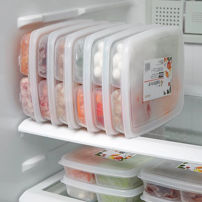 

Холодильник для замороженного мяса, контейнер для хранения с четырьмя отделениями, контейнер для пищевых продуктов, контейнер для холодильника, контейнер для хранения свежести
