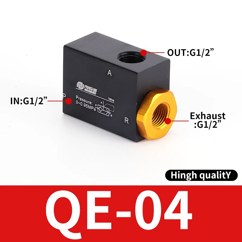 

QE Труба Пневматический Быстроразъемный выпускной регулирующий клапан Алюминий Высокое качество QE-01/QE-02/QE-03/QE-04