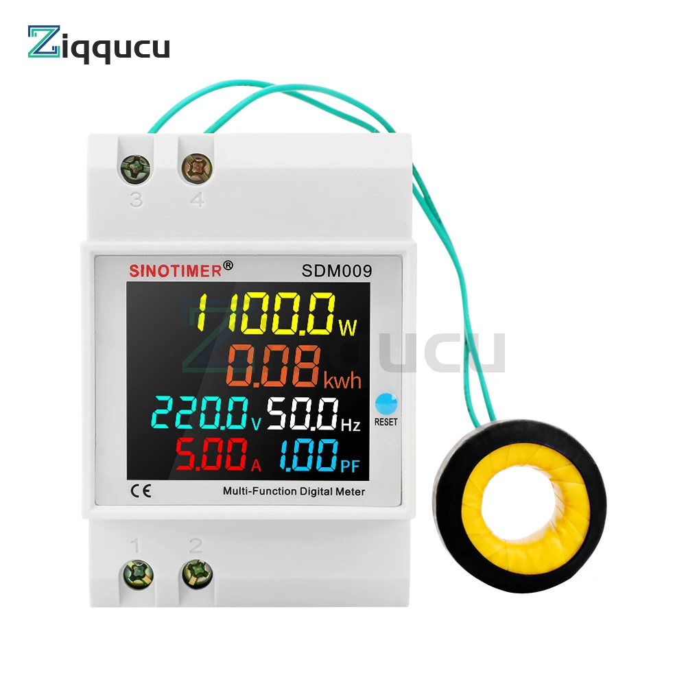 

Цифровой вольтметр на Din-рейку, с ЖК-дисплеем, напряжение и сила тока, ваттметр, измеритель электроэнергии в кВтч, измеритель частоты, вольтм...