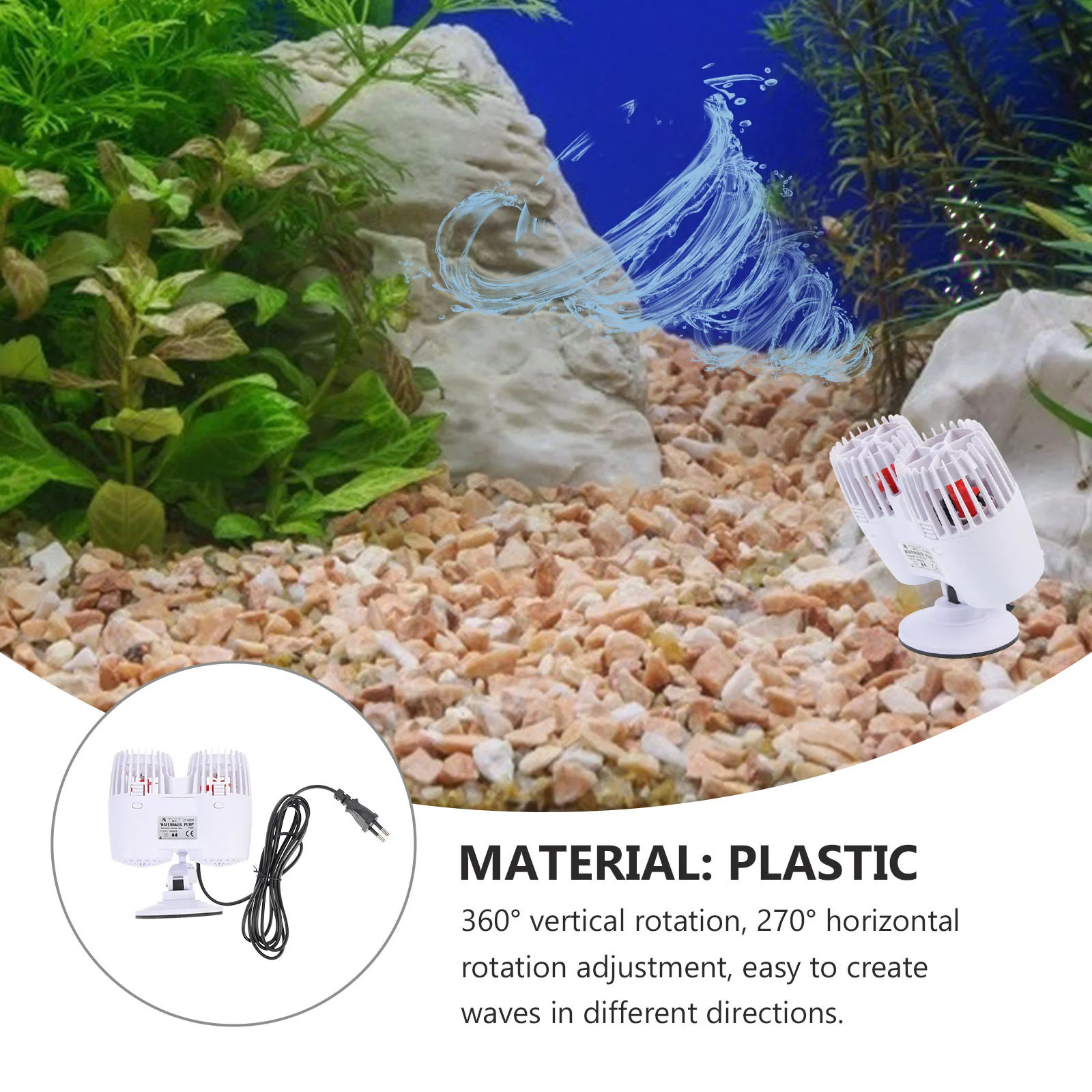 

Aquarium Wave Maker Fish Tank Circulation Pump Aquarium Cleaning Pump Wave Maker (Plug)