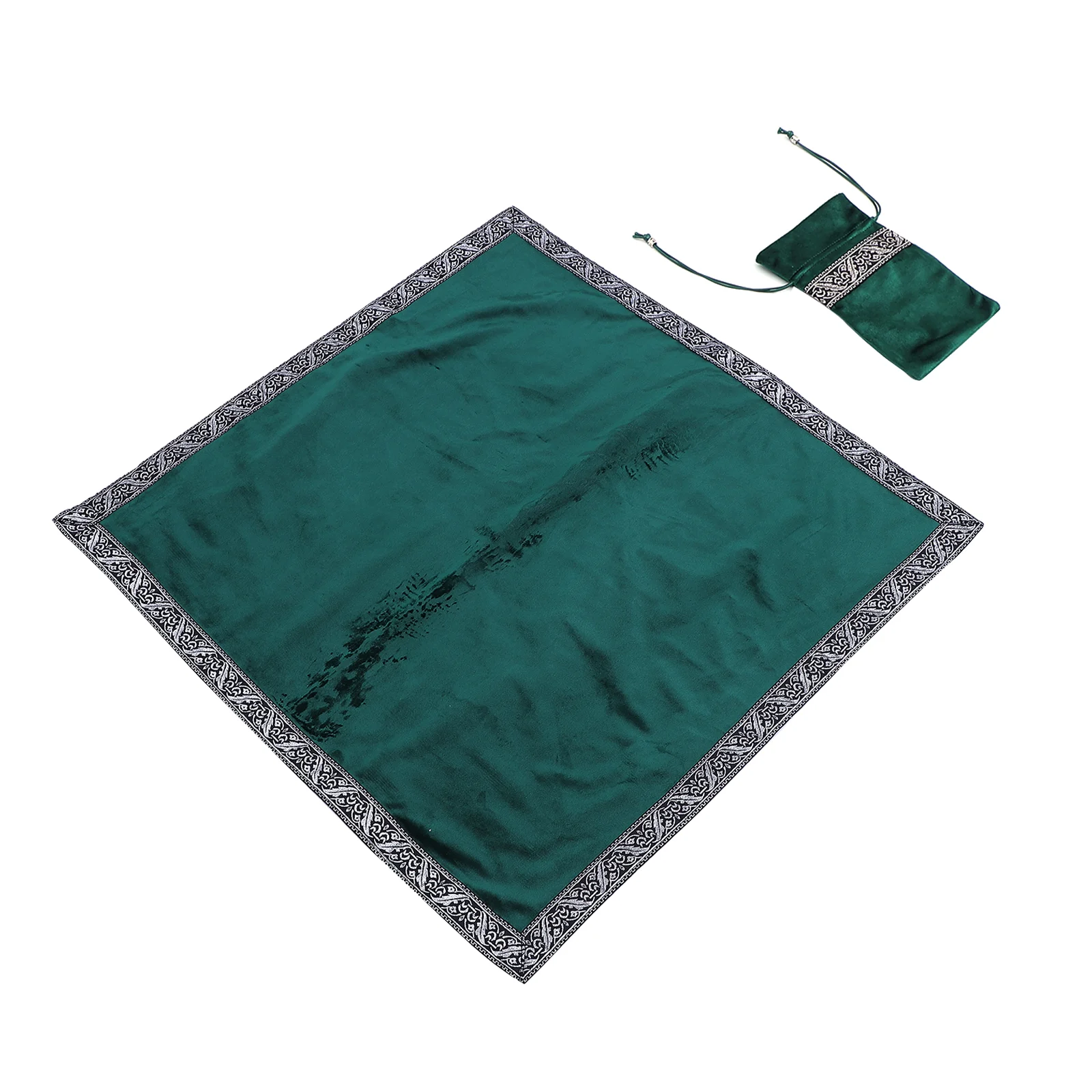 

1 Set Premium Thicken Velour Green Table Cover Tablecloth for Cards Party
