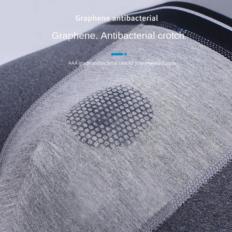 Men Underwear Pure Lycra Graphene Antibacterial Boxers Cotton Briefs  Comfortable Underwear Underpants Shorts