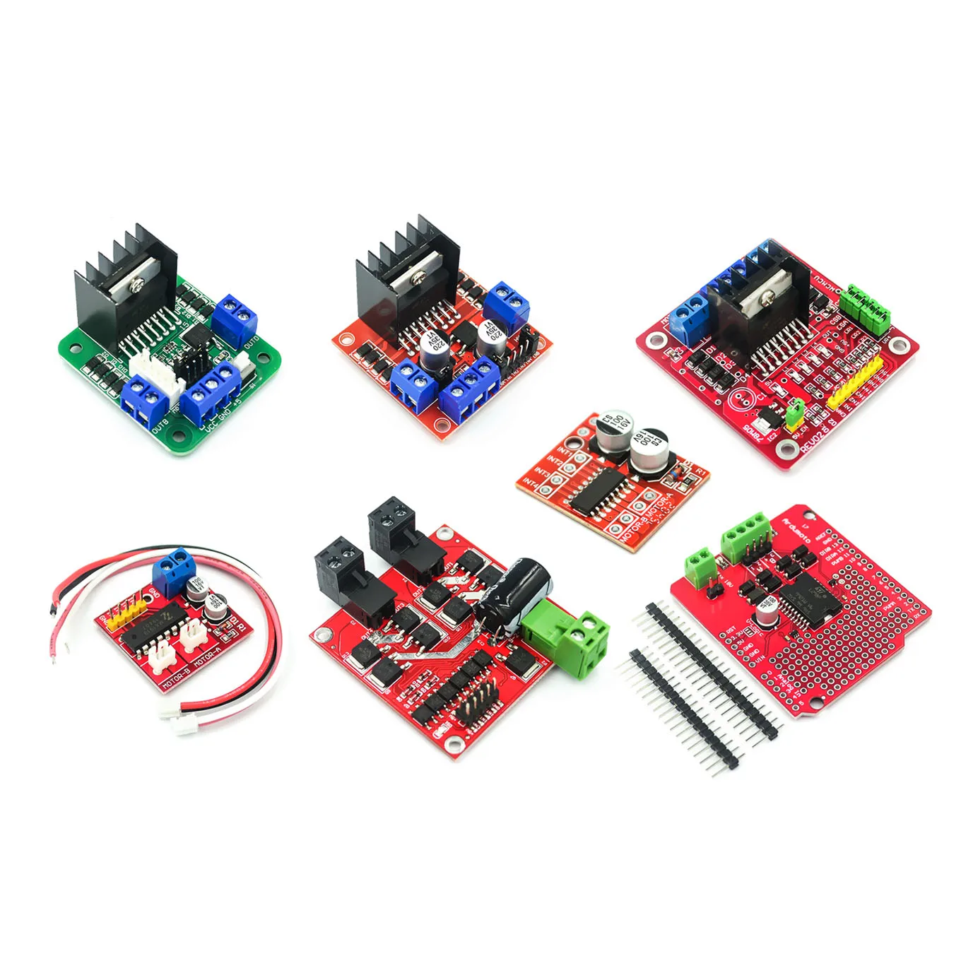 

10 pcs L298N motor drive board module DC stepping motor intelligent vehicle robot accessories