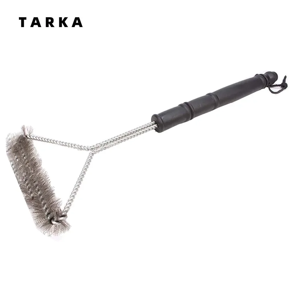 TARKA Camping Cleaning Tool Brush Hiking Stainless Steel Wire Barbecue 30cm Scraper Reusable Mesh