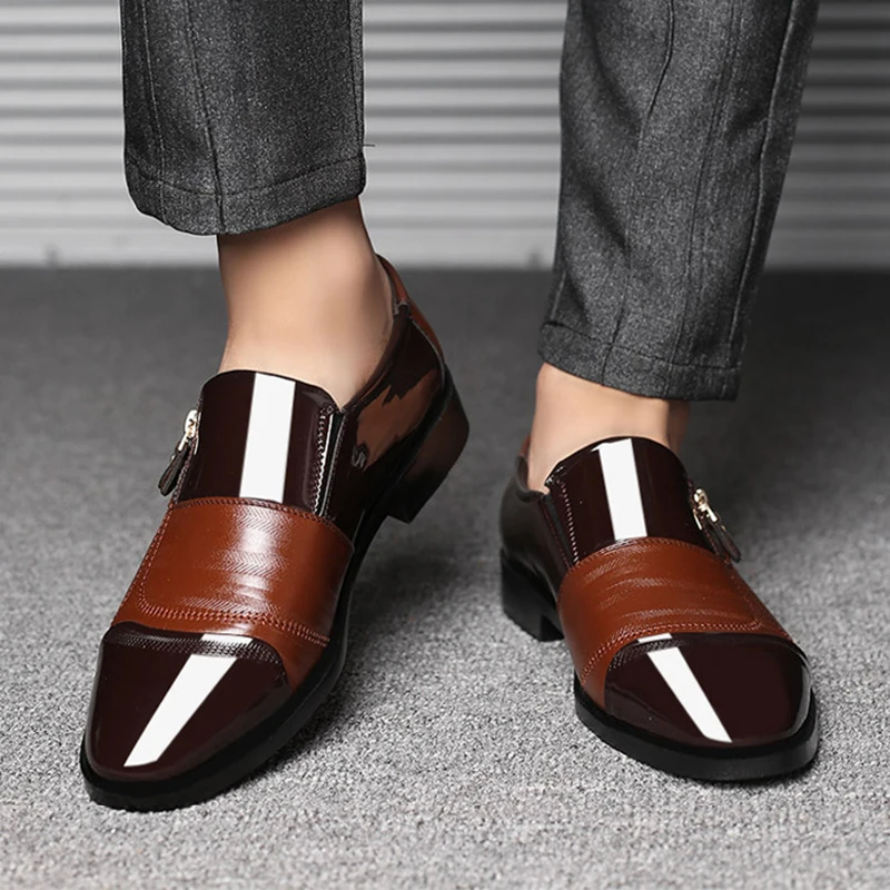 

2022 New Classic Business Men Dress Shoes Fashion Elegant Formal Wedding Shoes Men Slip on Office Oxford Shoes for Men Black