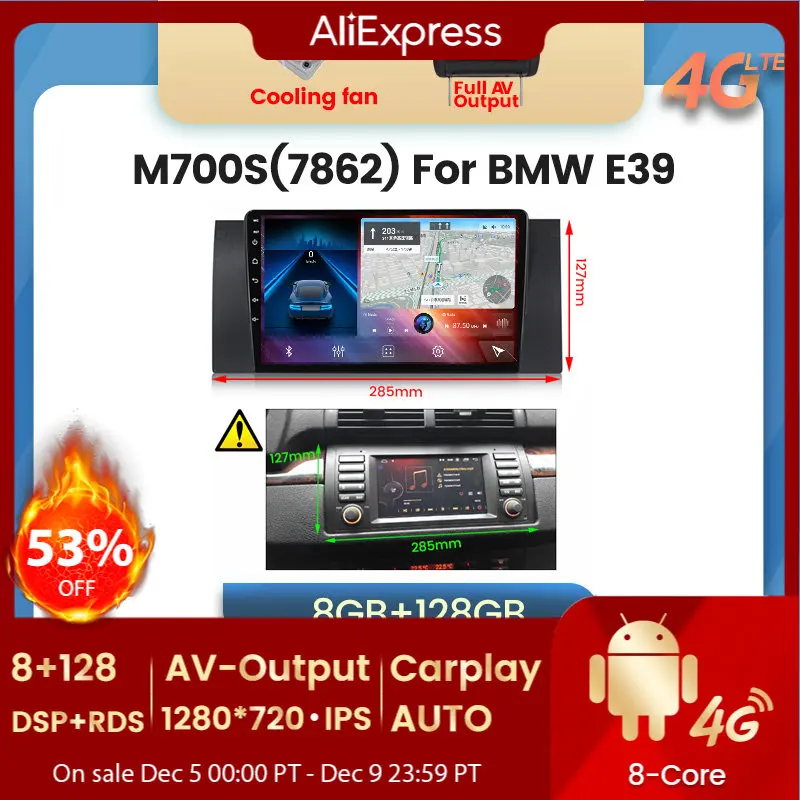 

7862 AI интеллектуальное Голосовое управление автомобильный Мультимедиа Android 11 GPS для BMW 5 E39 1995 - 2003 E53 X5 M5 Радио Навигация Carplay