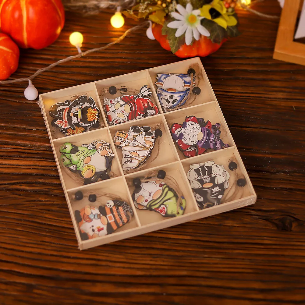 

Halloween Wooden Pendant Pumpkin Cat Wood Hanging Ornaments Party Halloween Party Decoration For Home Xmas Door Hanging