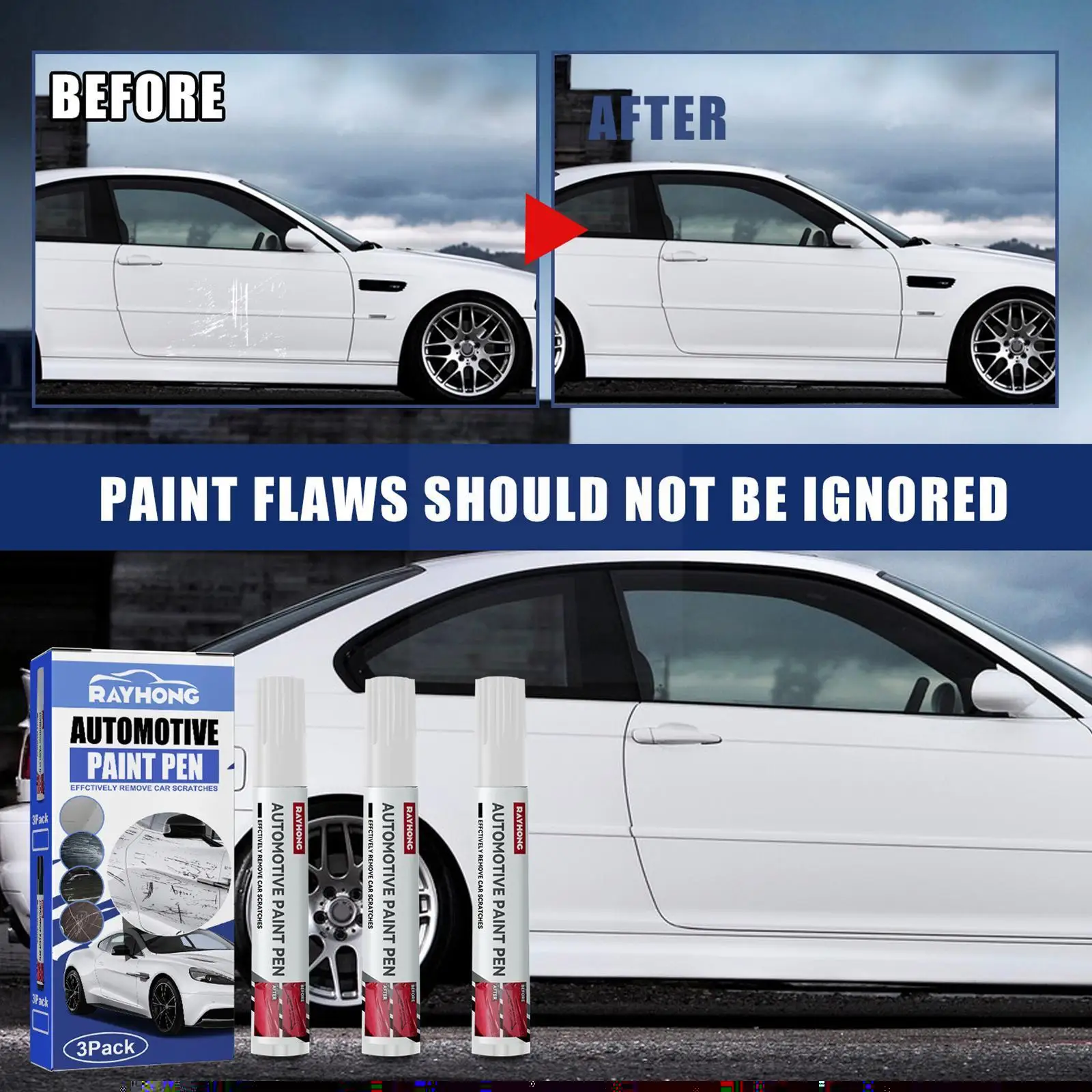 

Car Scratch Repair Pen Care Special Scratch Remover Painting Scratch Coat Special Pen Maintenance Car 3pcs Mending Pen Pain R6r5