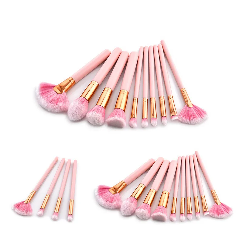

Hot Sell Pink Handle Makeup Brush Set For Women Foundation Make up Brush Beauty Tools Set for Lip Eye Liner maquiagem T10083