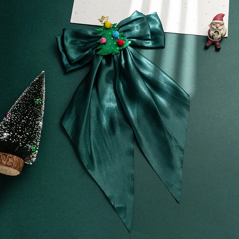 2024 рождественская заколка для волос с большим бантом красная повязка на голову