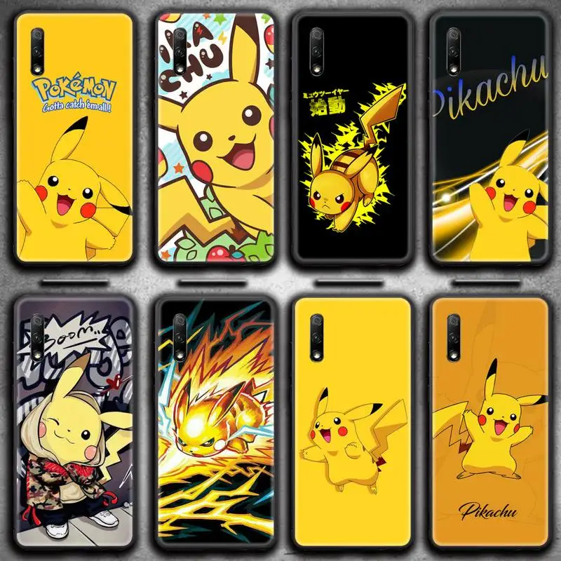 

Anime Pikachu Phone Case for Huawei Honor 30 20 10 9 8 8x 8c v30 Lite view 7A pro