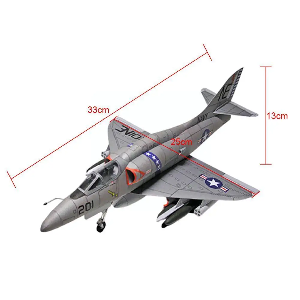 Американская искусственная Боевая модель самолета Skyhawk искусственной бумаги 1:33