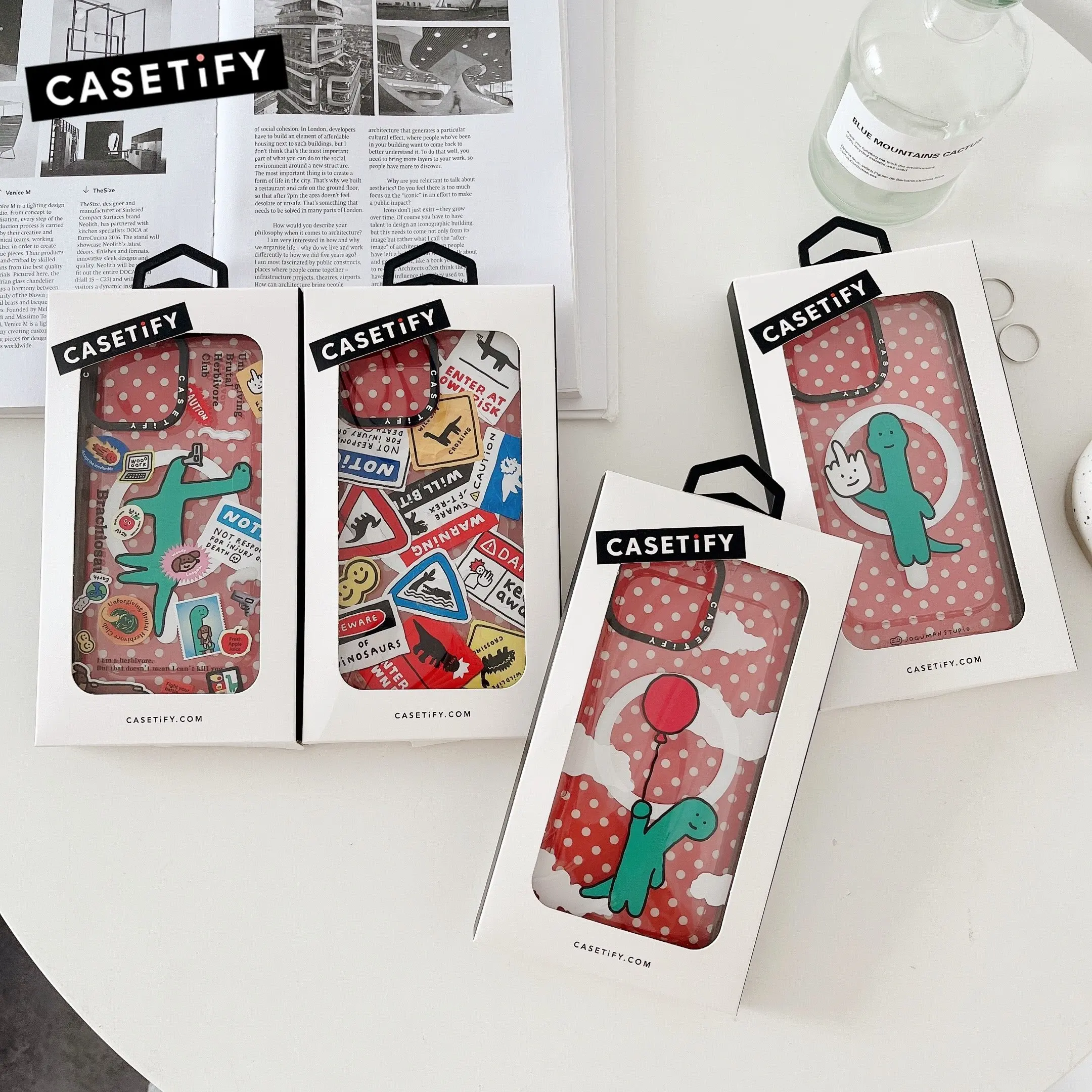 

CASETIFY милый динозавр Магнитный Magsafe беспроводной зарядный чехол для IPhone 11 12 13 14 Pro Max жесткий чехол противоударный задний Чехол