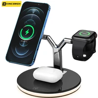 3 in 1 magnetic wireless charger 15w fast charging station for magnetic iphone 13 12 pro max chargers for apple watch airpods