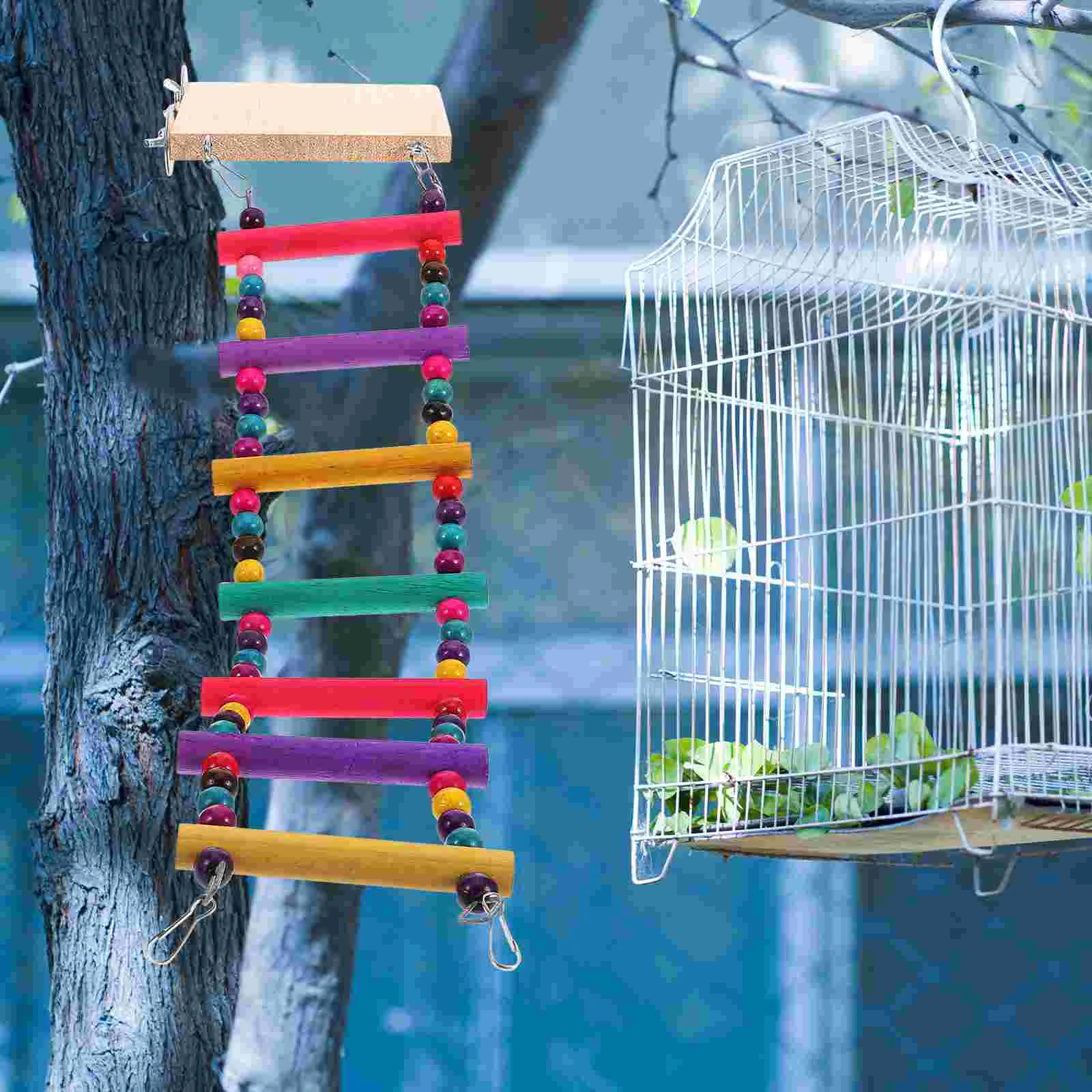 Лестница для птиц ступенька игрушка скалолазания волнистый попугайчик длинный