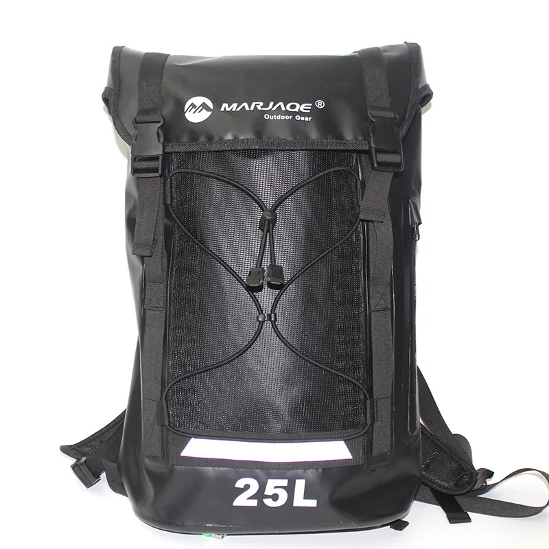 Waterproof Backpack 25L Heavy Duty Roll-Top Closure with Easy Access Side-Zippered Pocket for Swimming Boating Surfing Rafting