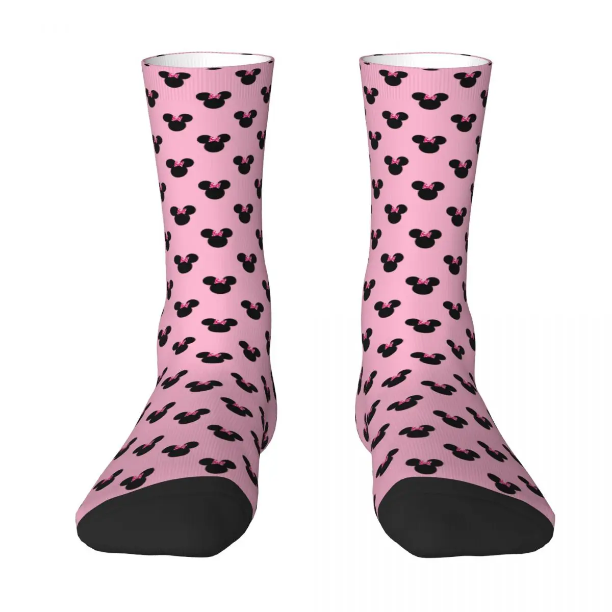 

New Men's Socks Crazy Disney Mickey Minnie Mouse Pink Sock Polyester Cartoon Sport Women Socks Spring Summer Autumn Winter