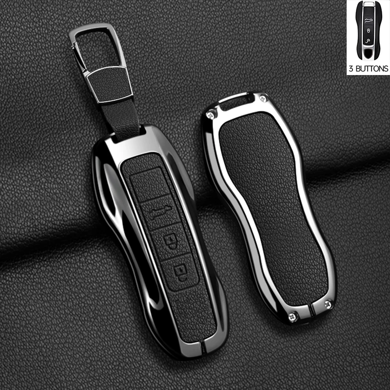 

Чехол для автомобильного ключа из цинкового сплава, брелок для Porsche Panamera Spyder Carrera Macan Cayman Cayenne 911 970 981 991, автомобильные брелки