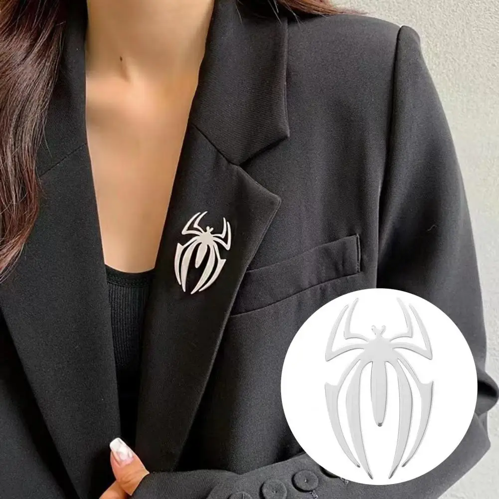 

Brooch Spider Brooch Individual Hollow Out Solid Color Polished Lightweight Alloy Clothes Shirt Anti-exposure Pin Lady Clothes J