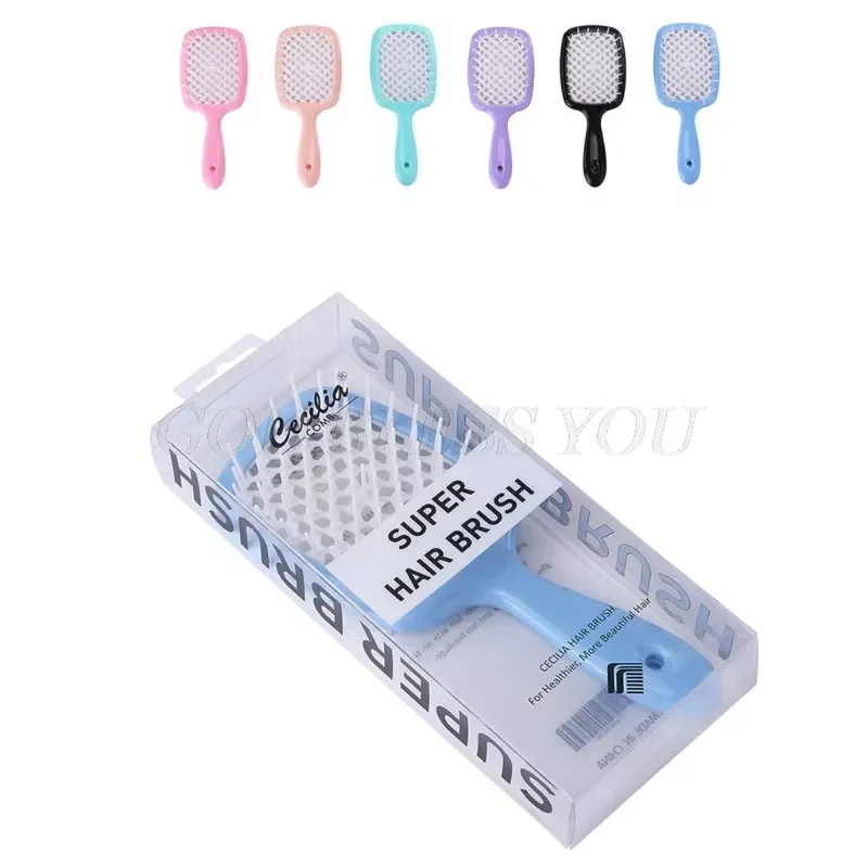 

Professional Vented Hair Brush Salon Styling Tools Large Plate Combs Massage Girls Ponytail Comb for Home Use Drop Shipping